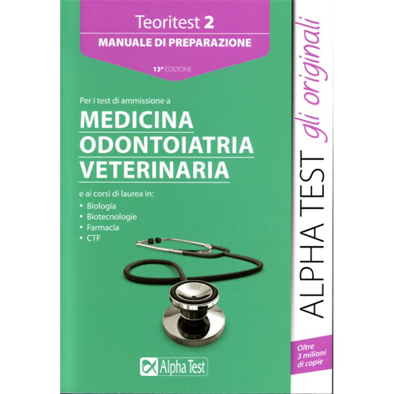 Teoritest 2. Manuale di preparazione - Medicina Odontoiatria Veterinaria